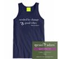 olive description box, overlying indigo colored signature ‘seeded by change & good vibes’ @spruceandadorn tank reading : ‘seeded’ tank (unisex • adult) sm-xxl indigo; designed & printed in Pittsburgh, Penna.