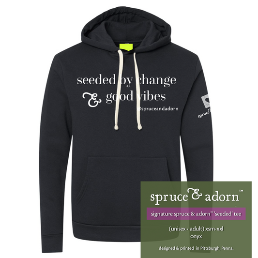 adult : 'seeded by change' fitted hoodie