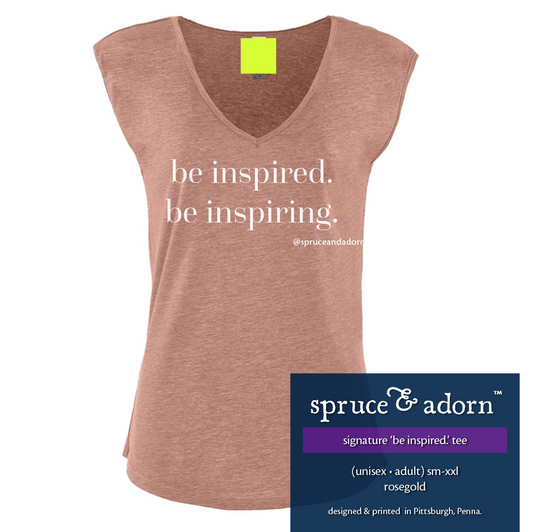 adult : 'be inspired. be inspiring.' v-neck tee